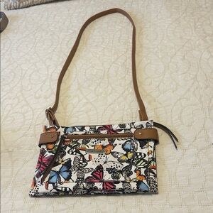 Butterfly Print Crossbody Bag